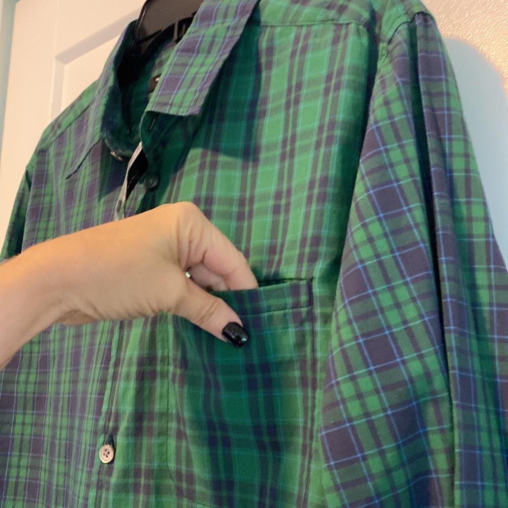 🔥HOST PICK🔥NWT Marc By Marc Jacobs Verdant Multi Plaid Button Up Shrunken Fit - Picture 5 of 9